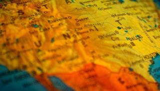 Close up of a globe