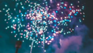 Out of focus fireworks