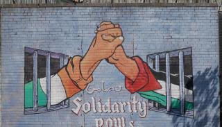 Photo of the so-called peace walls in Belfast.